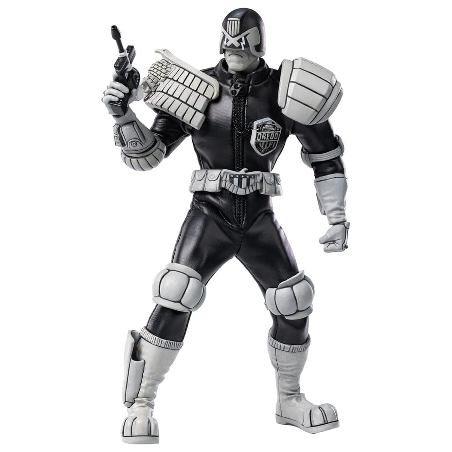 Judge Dredd Nádherná super akčná figúrka 1/12 Judge Dredd Čiernobiela ver. 15 cm produktová fotografia