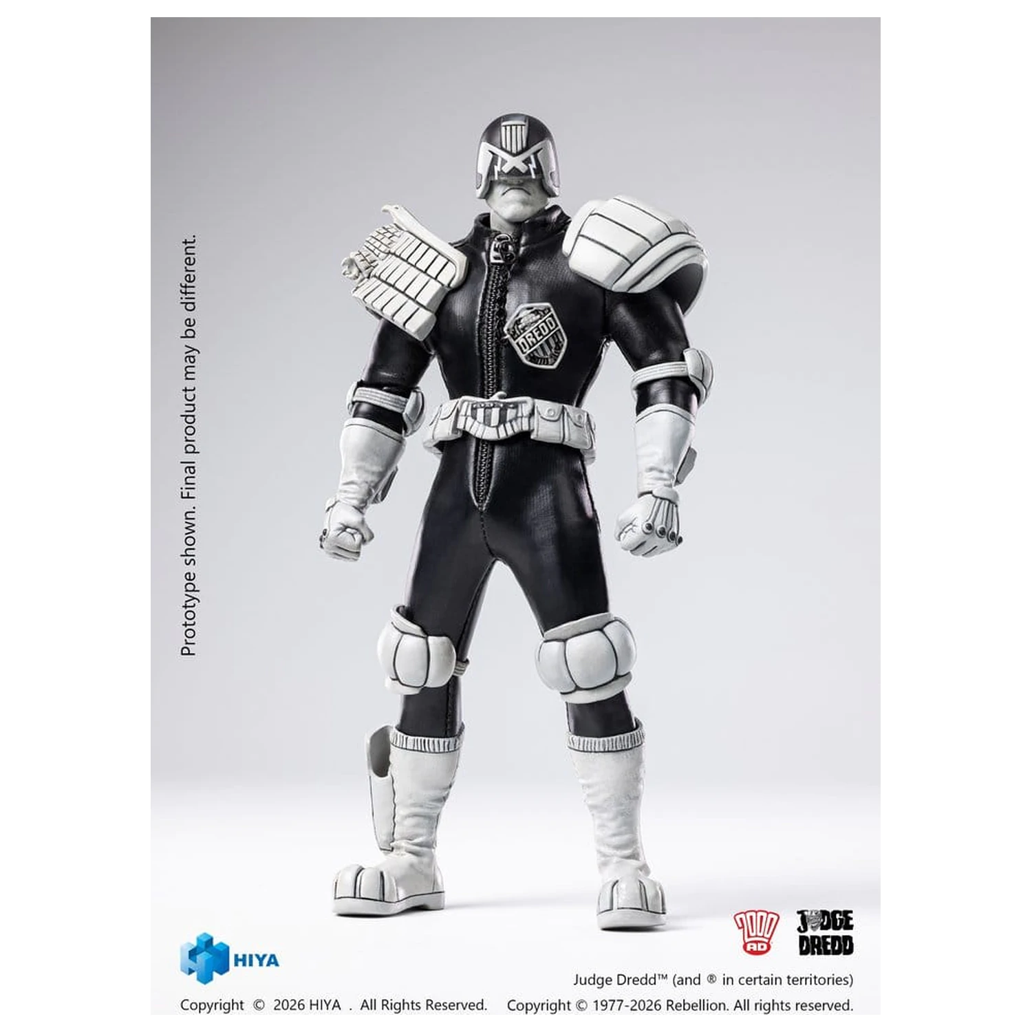 Judge Dredd Nádherná super akčná figúrka 1/12 Judge Dredd Čiernobiela ver. 15 cm produktová fotografia