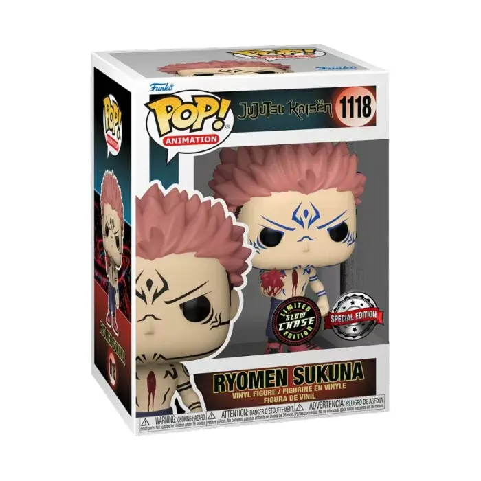 Jujutsu Kaisen Funko POP & Buddy! Animation Vinyl figúrka Sukuna w/Heart 9 cm Chase [DAMAGED PACKAGE] termékfotó