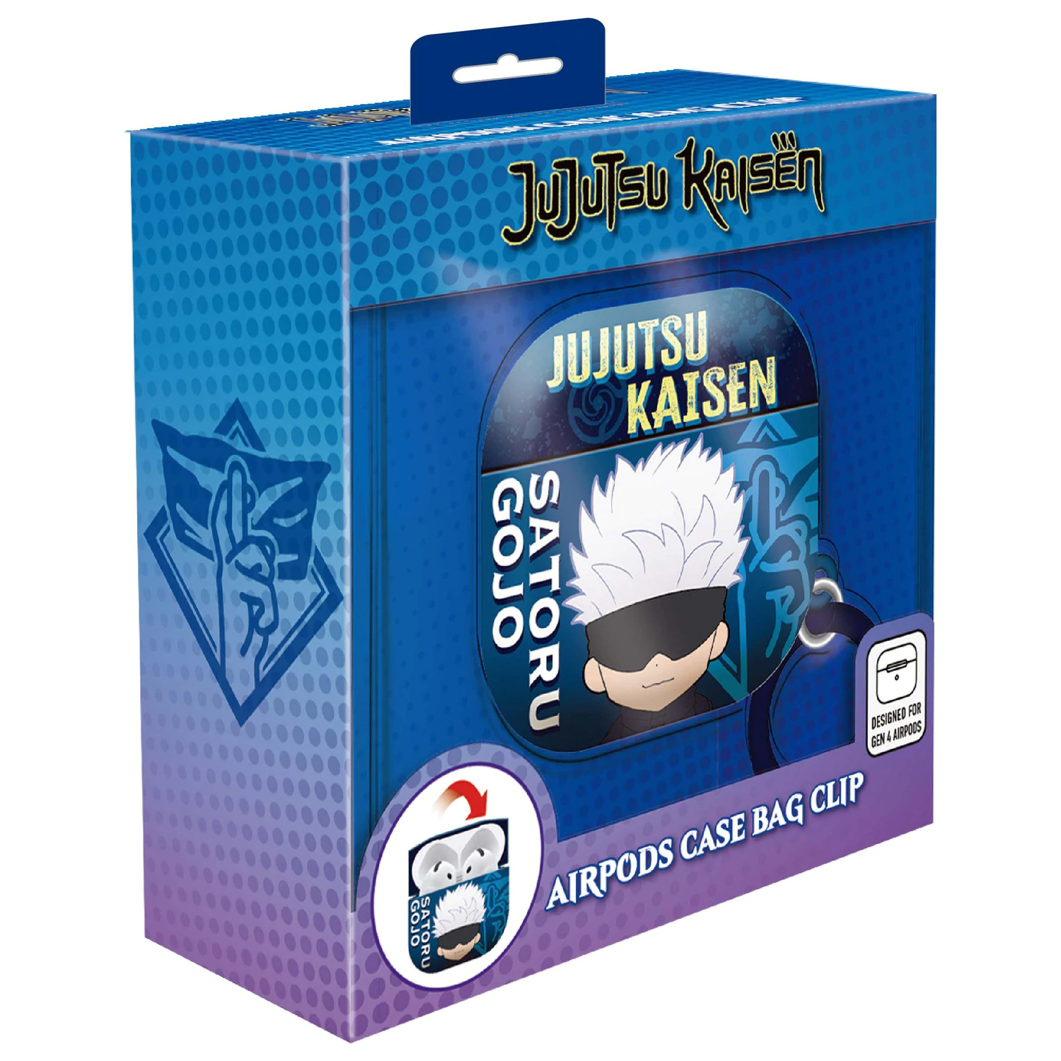 Jujutsu Kaisen Gojo 3D penové AirPods puzdro s klipom na tašku produktová fotografia
