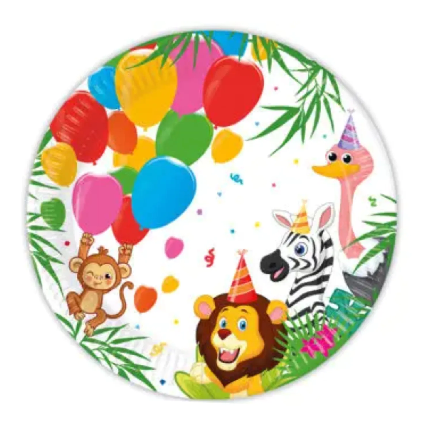 Jungle balóniky, Jungle papierové taniere 8 ks 23 cm FSC produktová fotografia