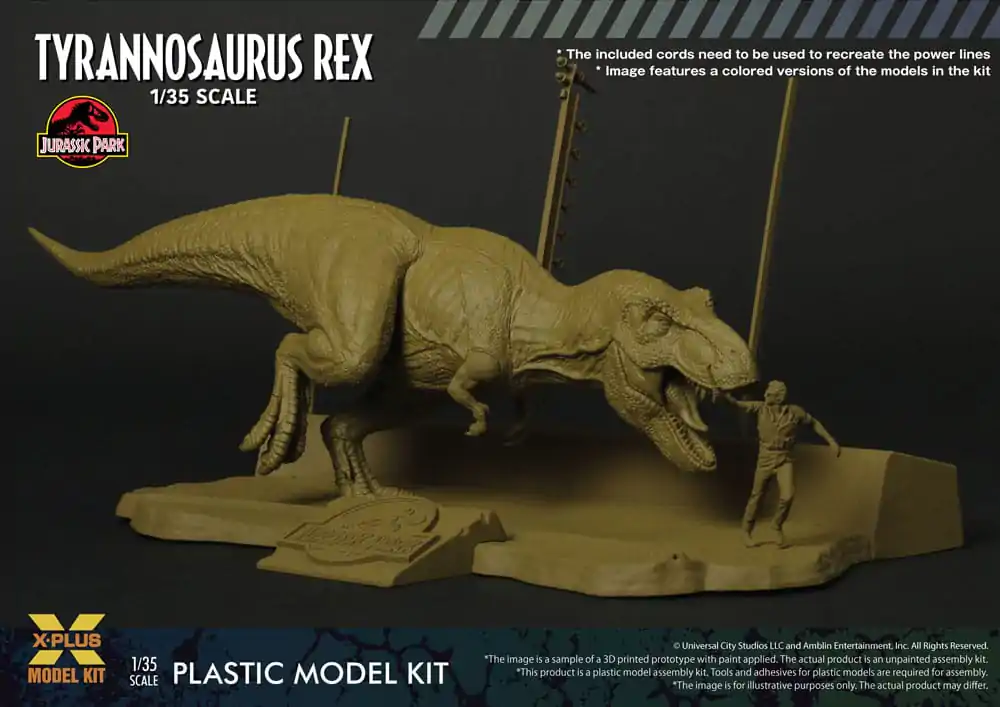 Jurassic Park Plastic Model Kit 1/35 Tyrannosaurus Rex 42 cm produktová fotografia