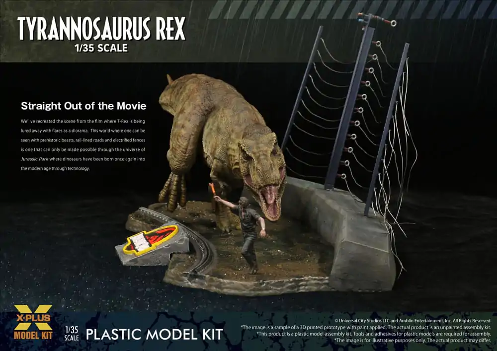 Jurassic Park Plastic Model Kit 1/35 Tyrannosaurus Rex 42 cm produktová fotografia
