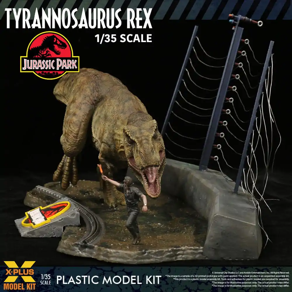 Jurassic Park Plastic Model Kit 1/35 Tyrannosaurus Rex 42 cm produktová fotografia