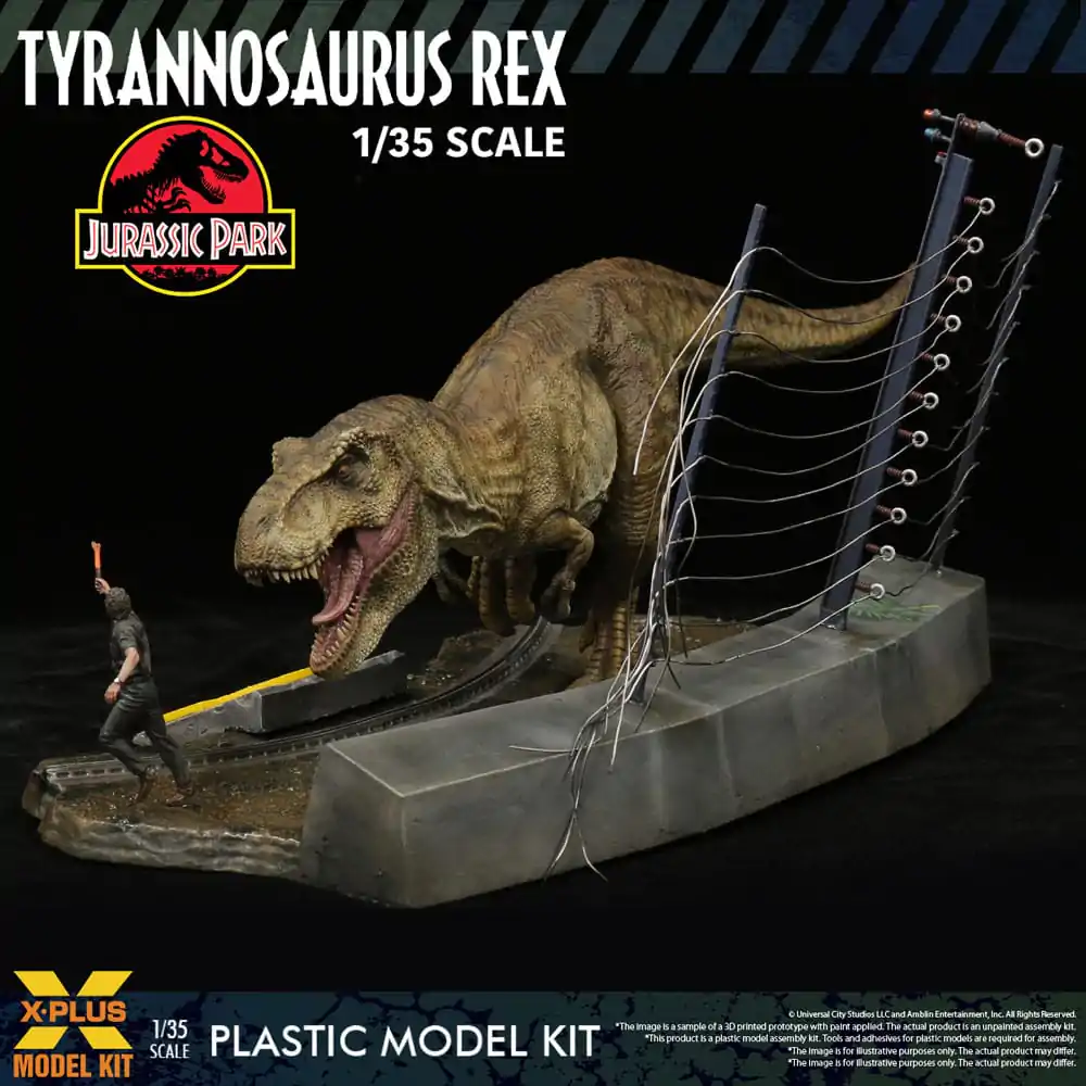 Jurassic Park Plastic Model Kit 1/35 Tyrannosaurus Rex 42 cm produktová fotografia