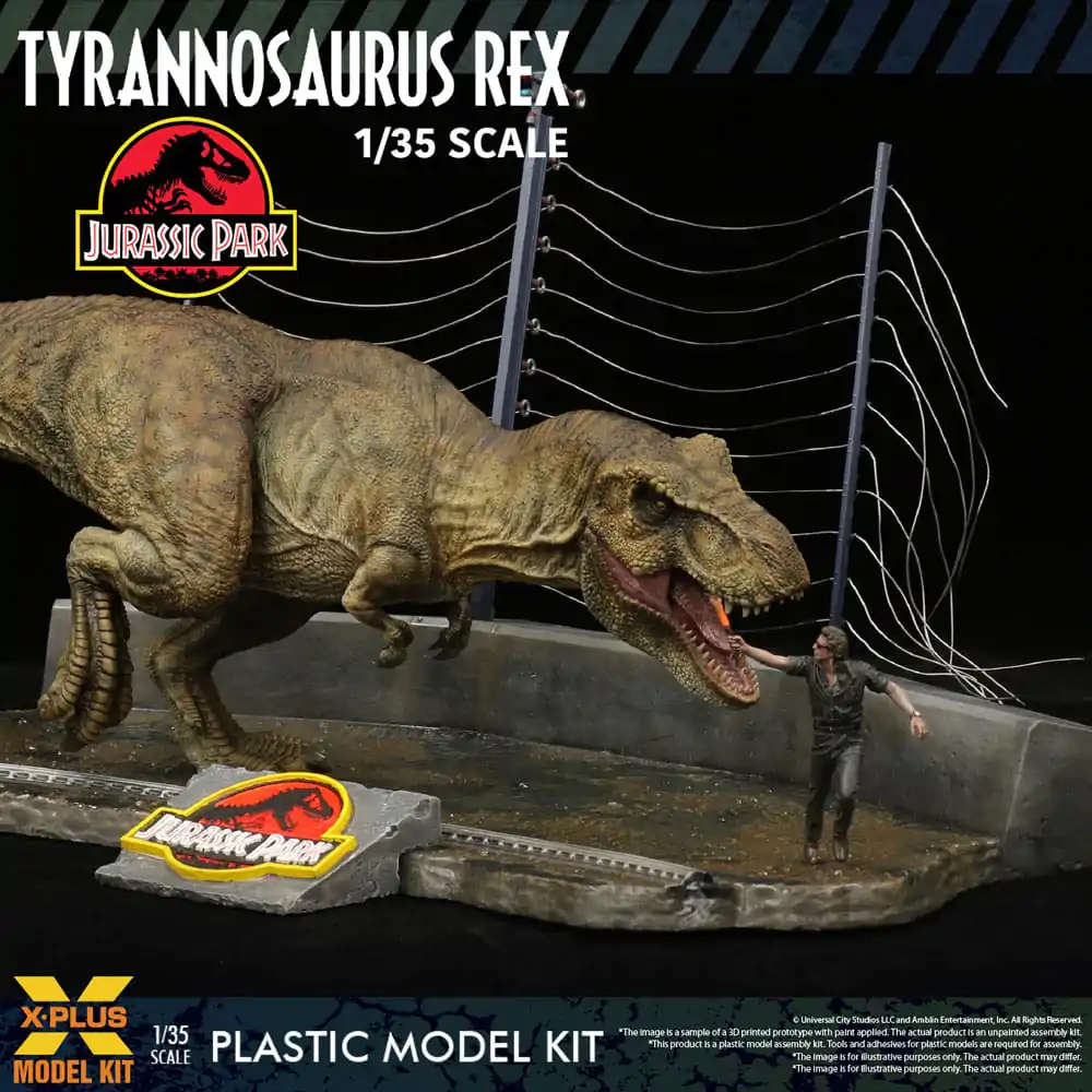 Jurassic Park Plastic Model Kit 1/35 Tyrannosaurus Rex 42 cm produktová fotografia