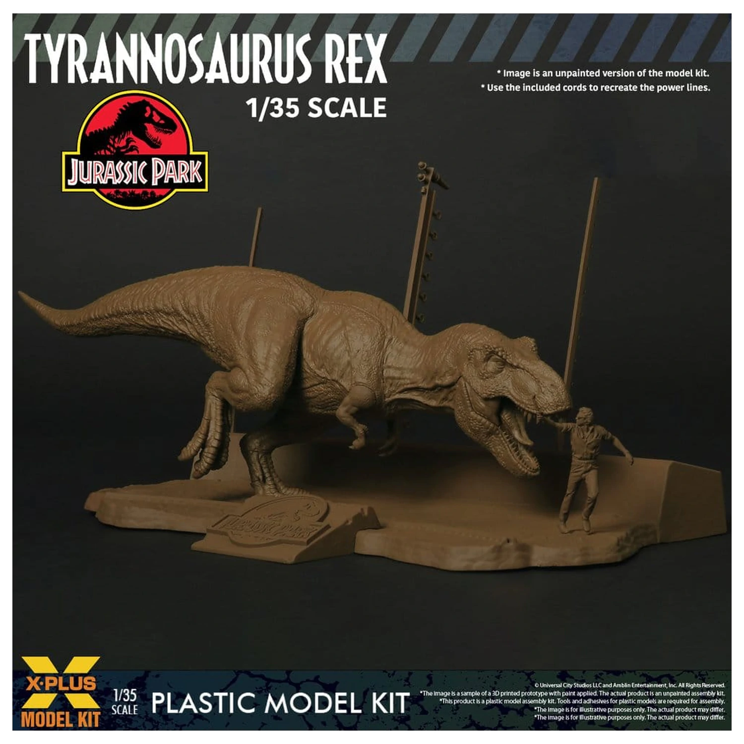 Jurassic Park Plastový model kit 1/35 Tyrannosaurus Rex 42 cm produktová fotografia