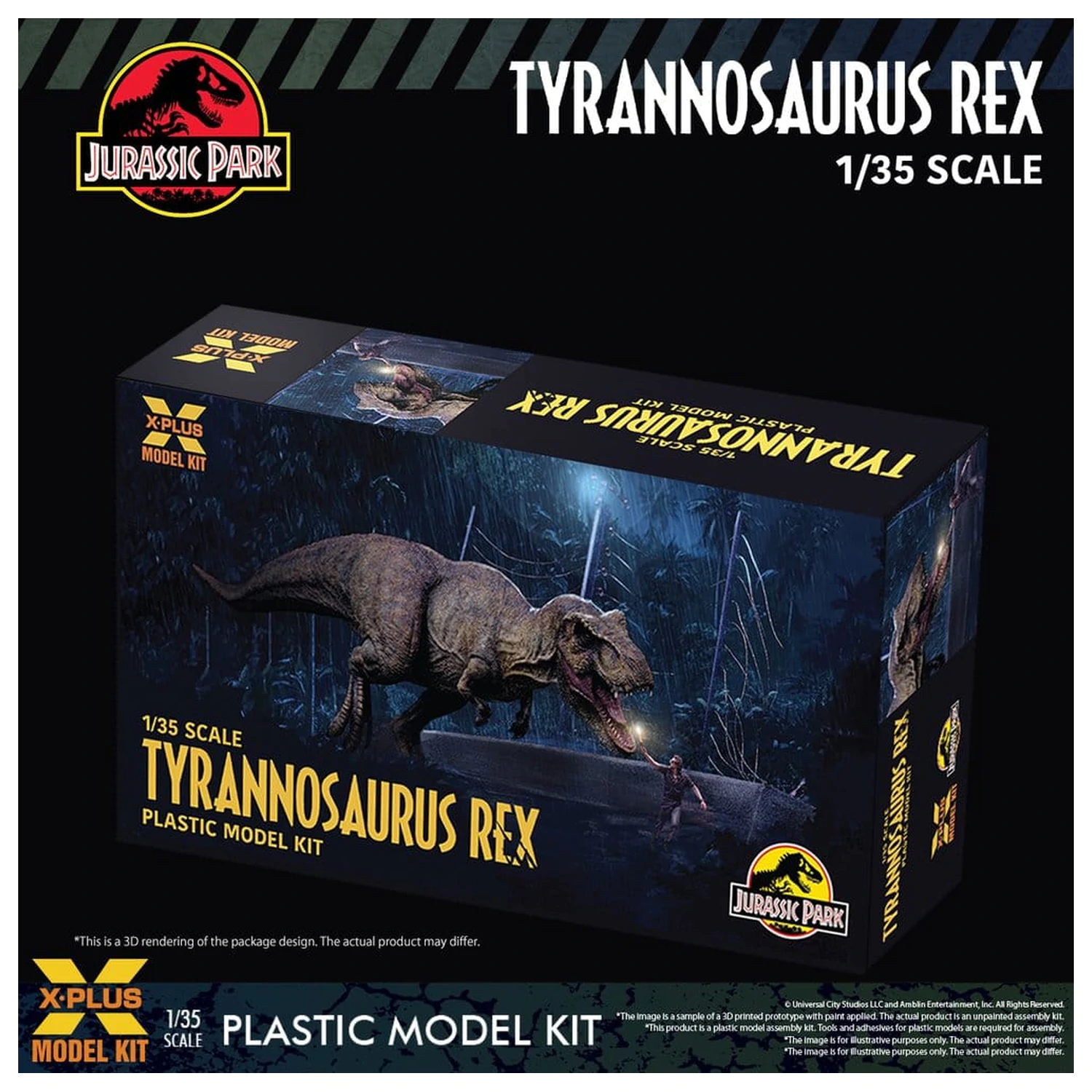 Jurassic Park Plastový model kit 1/35 Tyrannosaurus Rex 42 cm produktová fotografia