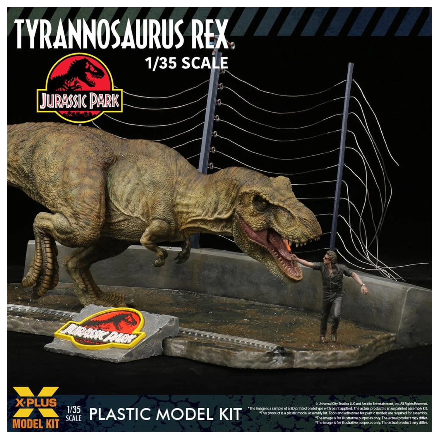 Jurassic Park Plastový model kit 1/35 Tyrannosaurus Rex 42 cm produktová fotografia