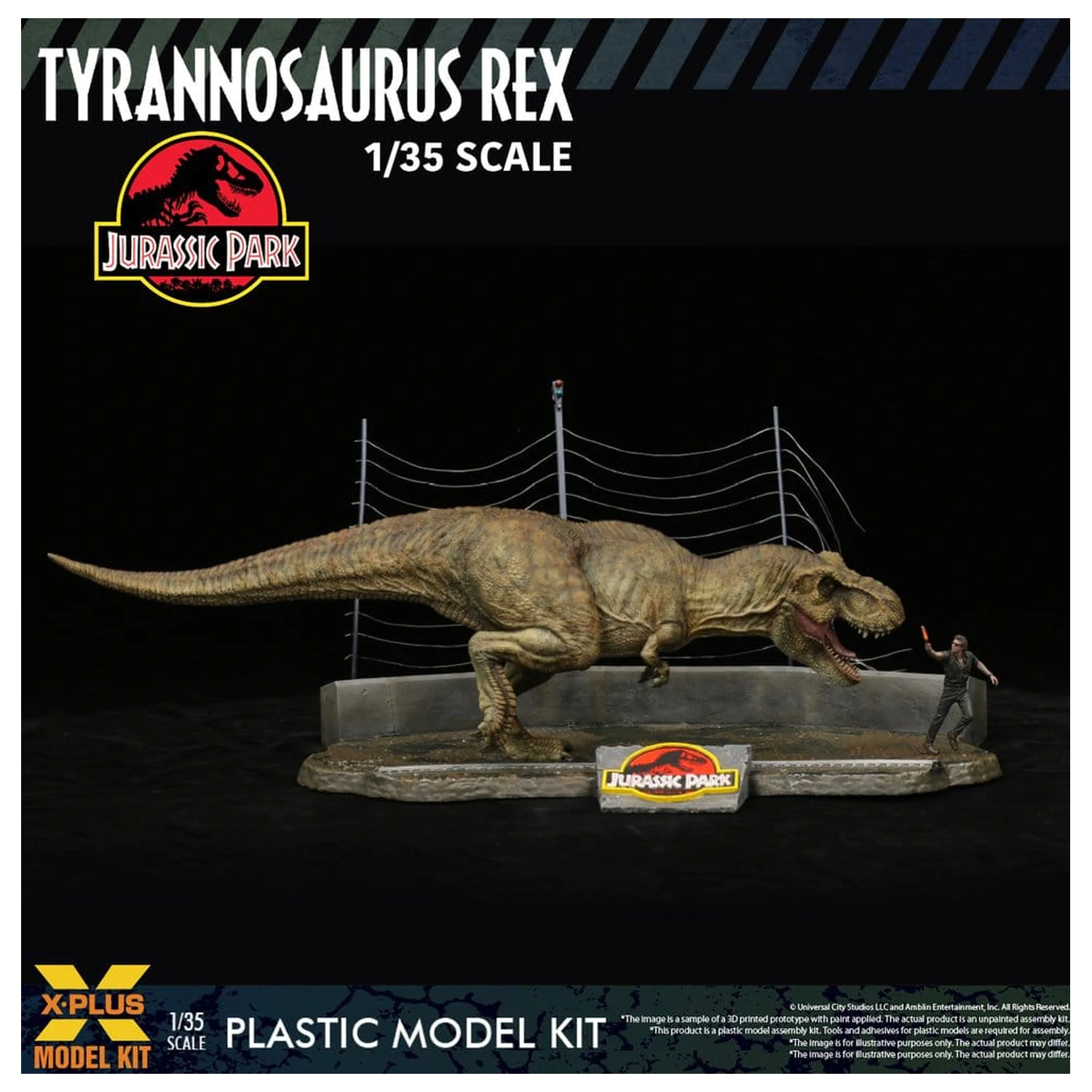 Jurassic Park Plastový model kit 1/35 Tyrannosaurus Rex 42 cm produktová fotografia