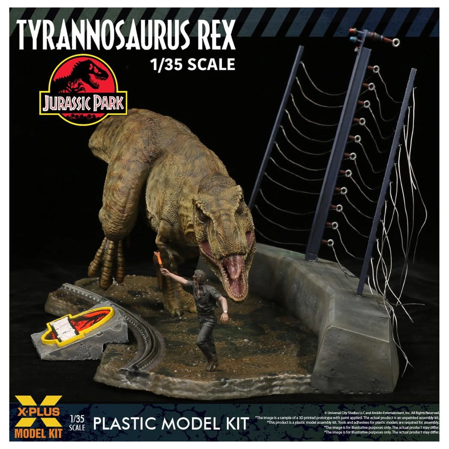 Jurassic Park Plastový model kit 1/35 Tyrannosaurus Rex 42 cm produktová fotografia