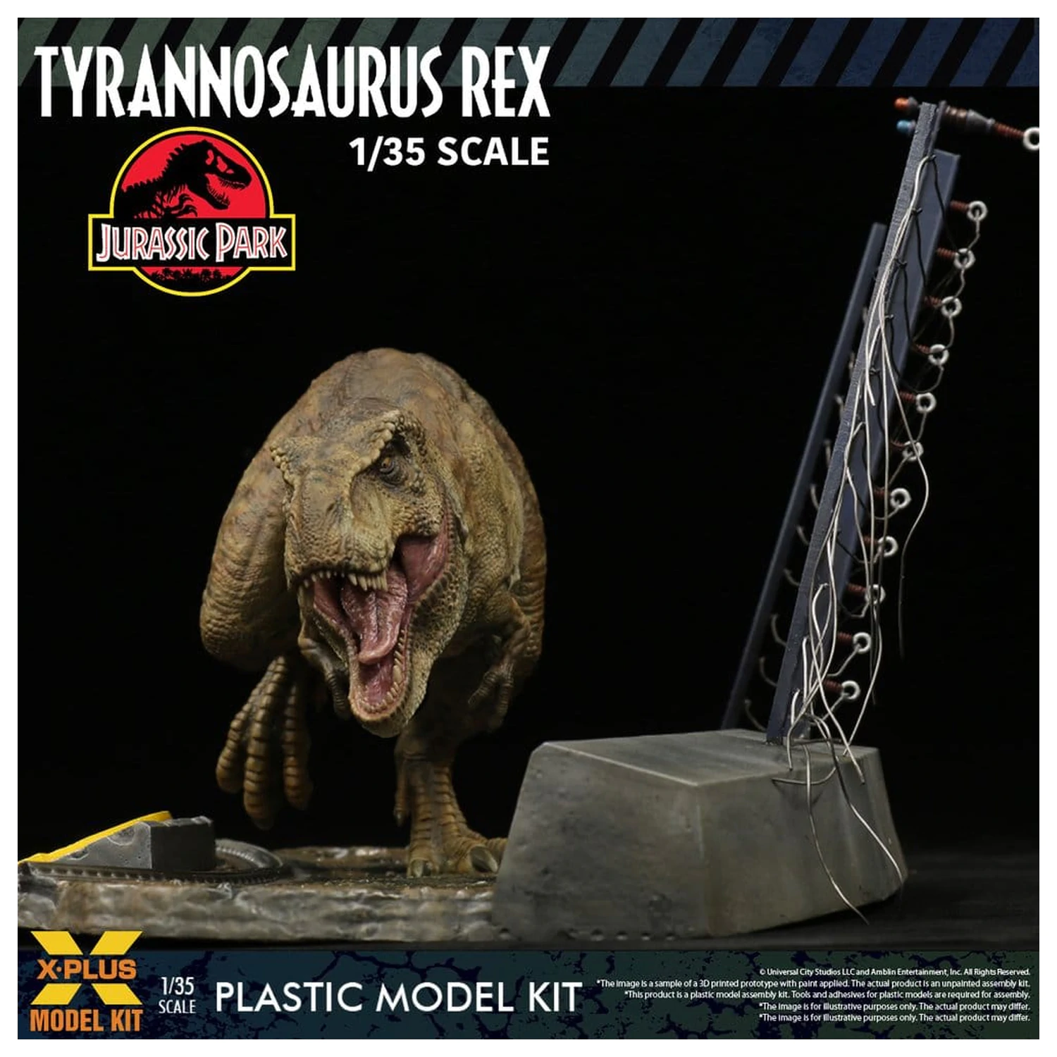 Jurassic Park Plastový model kit 1/35 Tyrannosaurus Rex 42 cm produktová fotografia