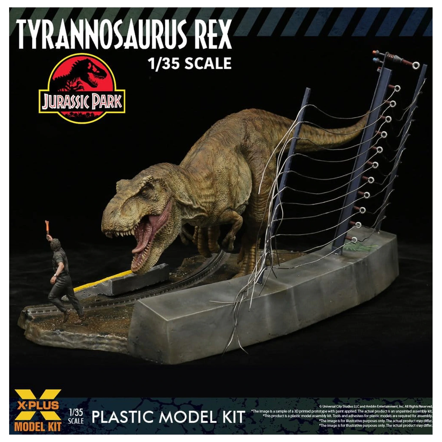 Jurassic Park Plastový model kit 1/35 Tyrannosaurus Rex 42 cm produktová fotografia