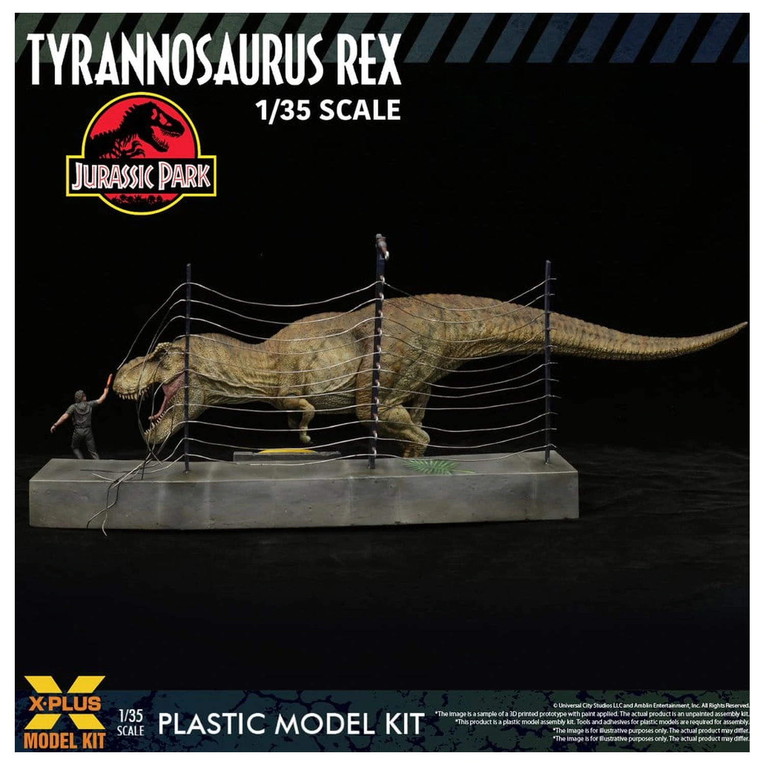 Jurassic Park Plastový model kit 1/35 Tyrannosaurus Rex 42 cm produktová fotografia