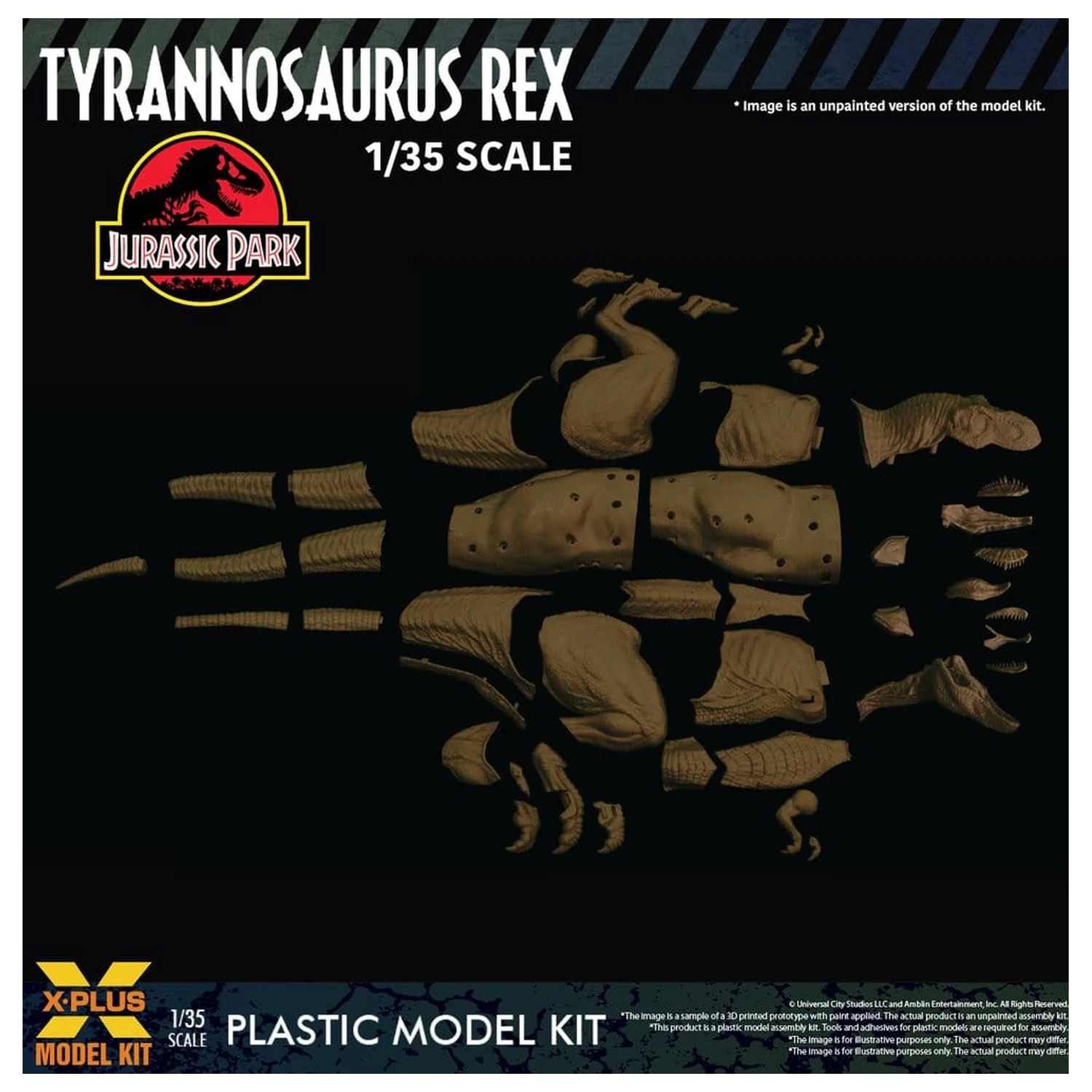 Jurassic Park Plastový model kit 1/35 Tyrannosaurus Rex 42 cm produktová fotografia