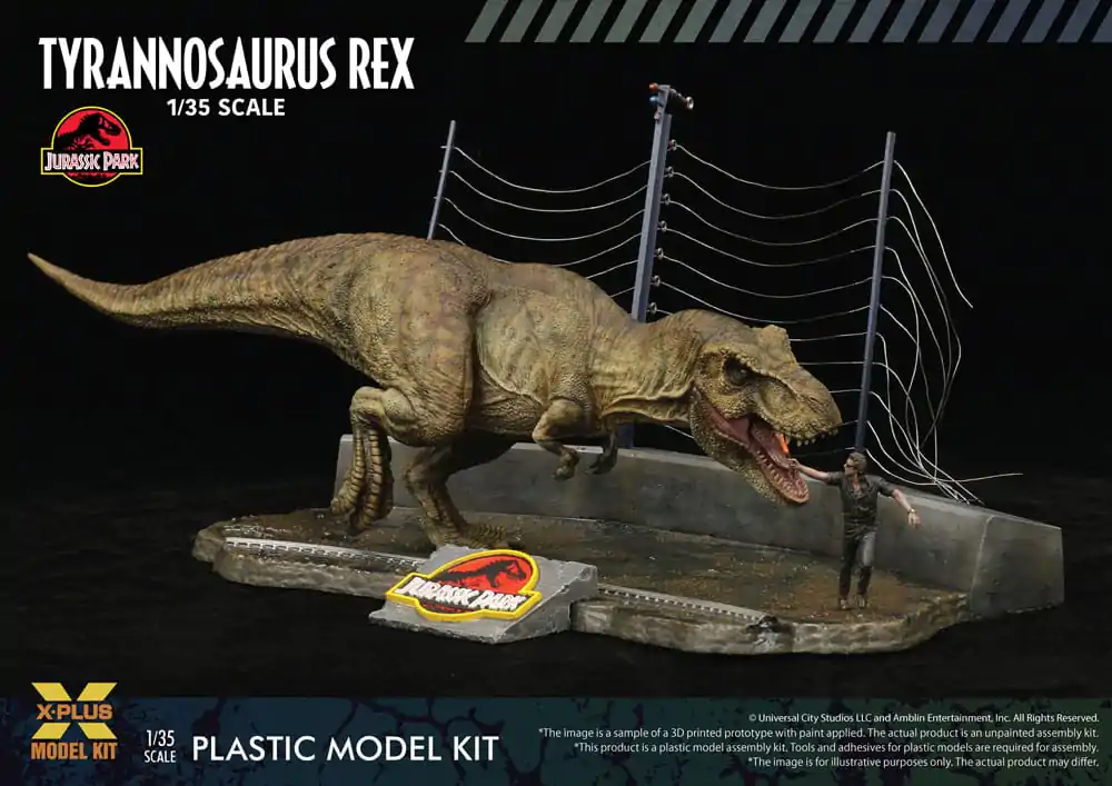 Jurassic Park Plastic Model Kit 1/35 Tyrannosaurus Rex 42 cm produktová fotografia