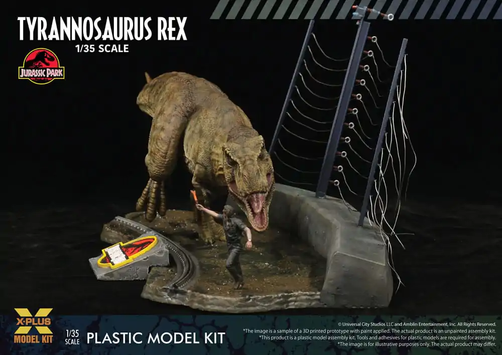 Jurassic Park Plastic Model Kit 1/35 Tyrannosaurus Rex 42 cm produktová fotografia