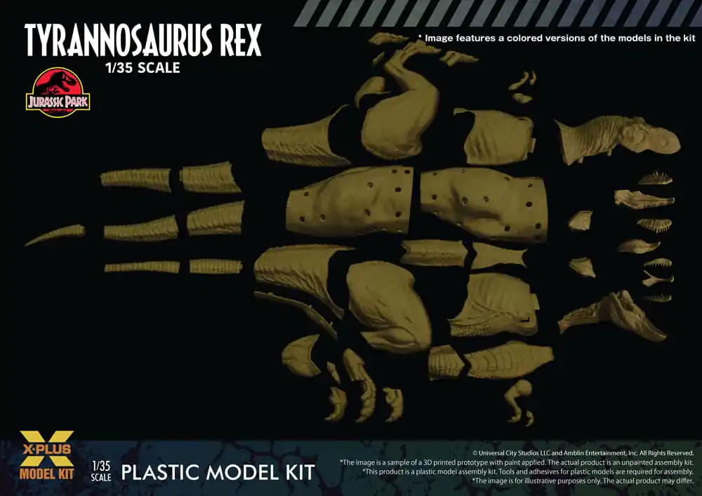 Jurassic Park Plastic Model Kit 1/35 Tyrannosaurus Rex 42 cm produktová fotografia