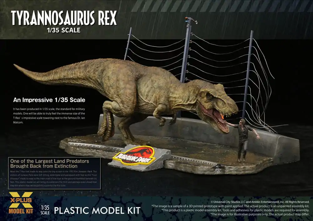 Jurassic Park Plastic Model Kit 1/35 Tyrannosaurus Rex 42 cm produktová fotografia