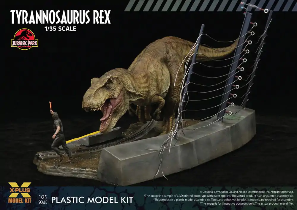 Jurassic Park Plastic Model Kit 1/35 Tyrannosaurus Rex 42 cm produktová fotografia