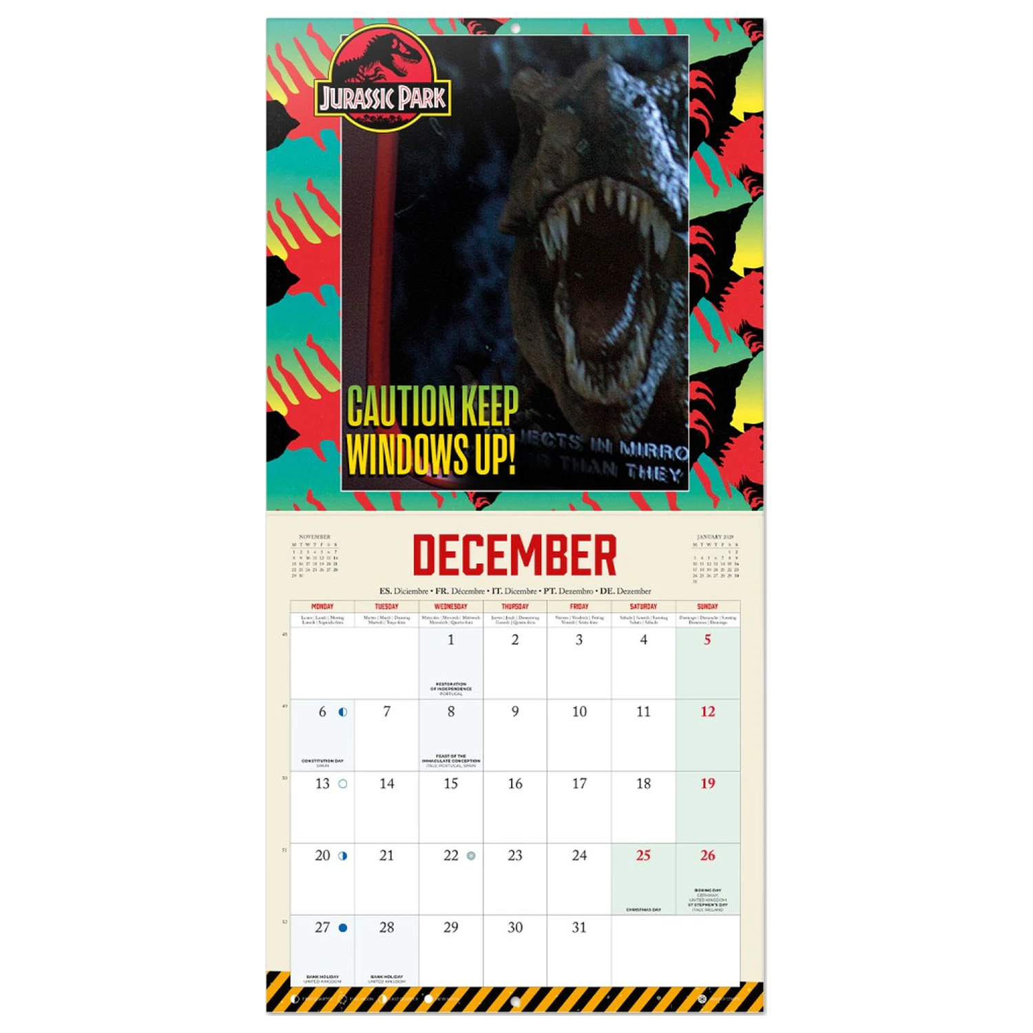 Jurassic Park 2027 Nástenný kalendár 30 x 30 cm produktová fotografia