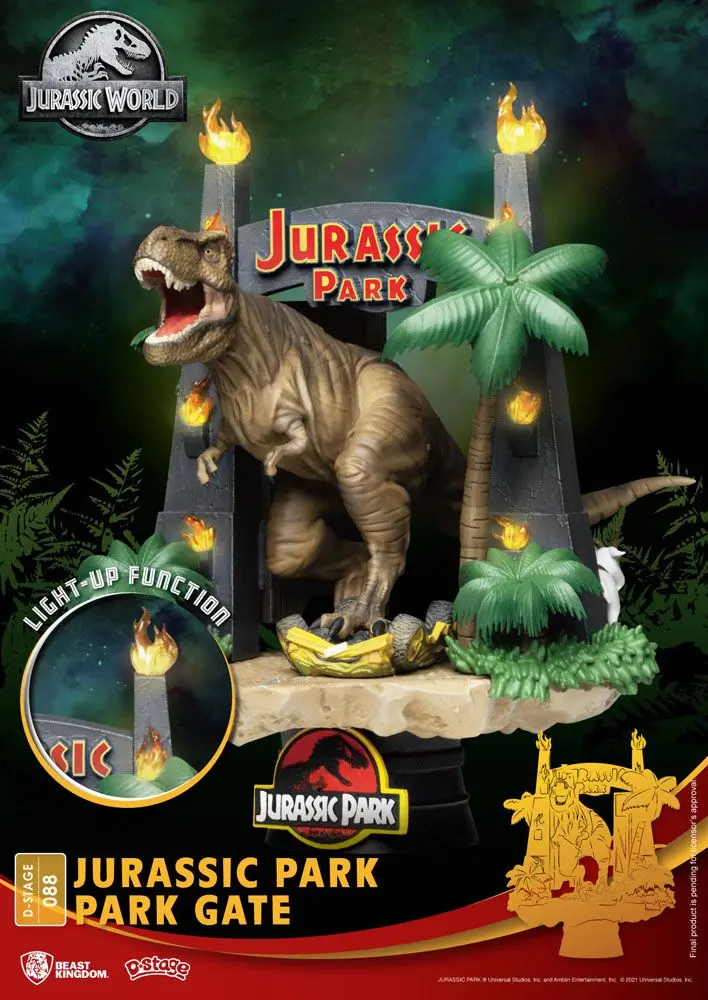 Jurassic Park D-Stage PVC Dioráma Brána do parku 15 cm produktová fotografia