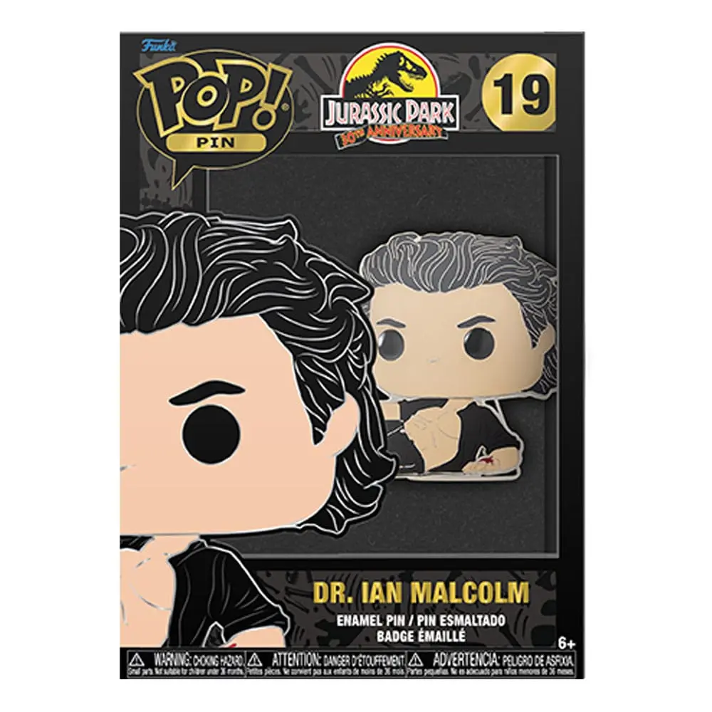 Jurassic Park POP! Smaltovaná Pripínacia Placka Dr. Ian Malcolm 10 cm produktová fotografia