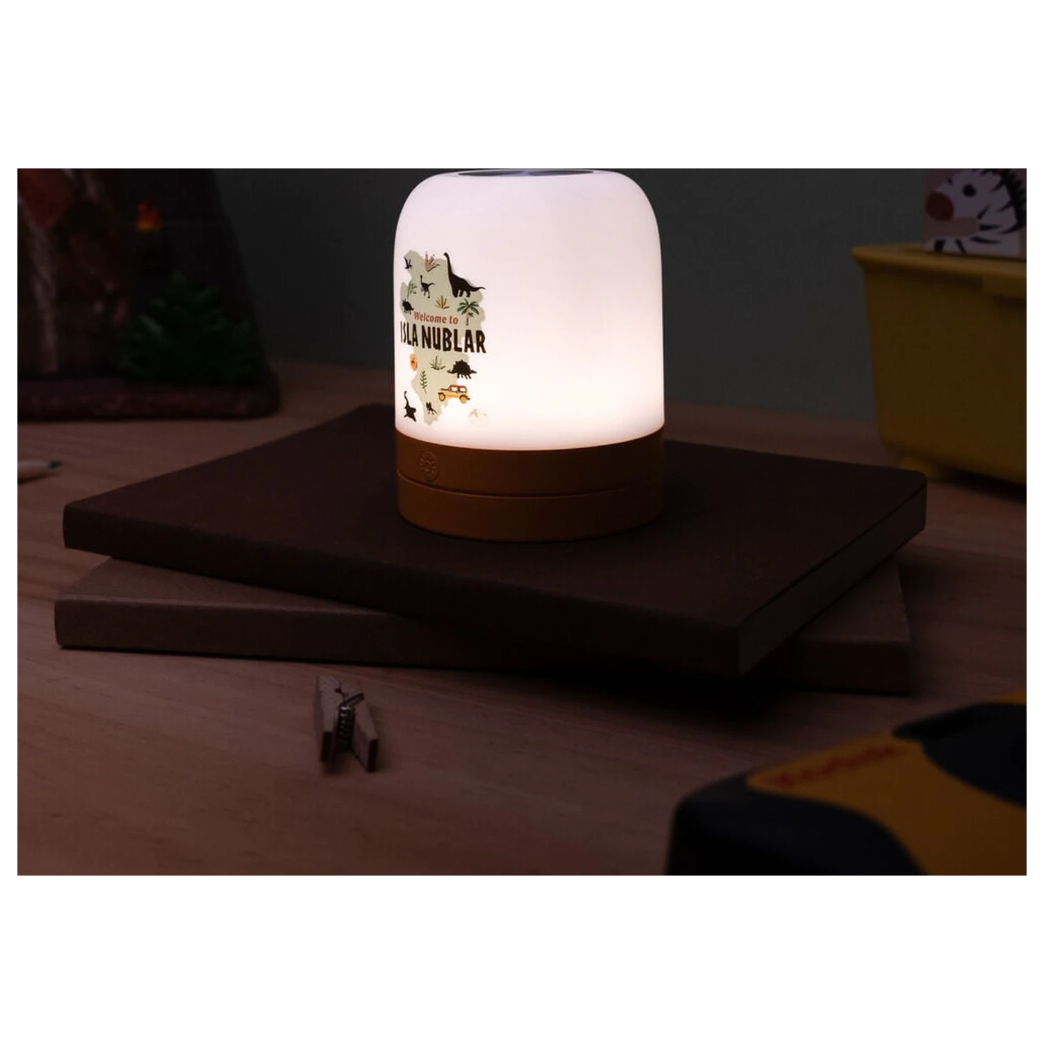 Jurassic Park ambientná lampa produktová fotografia