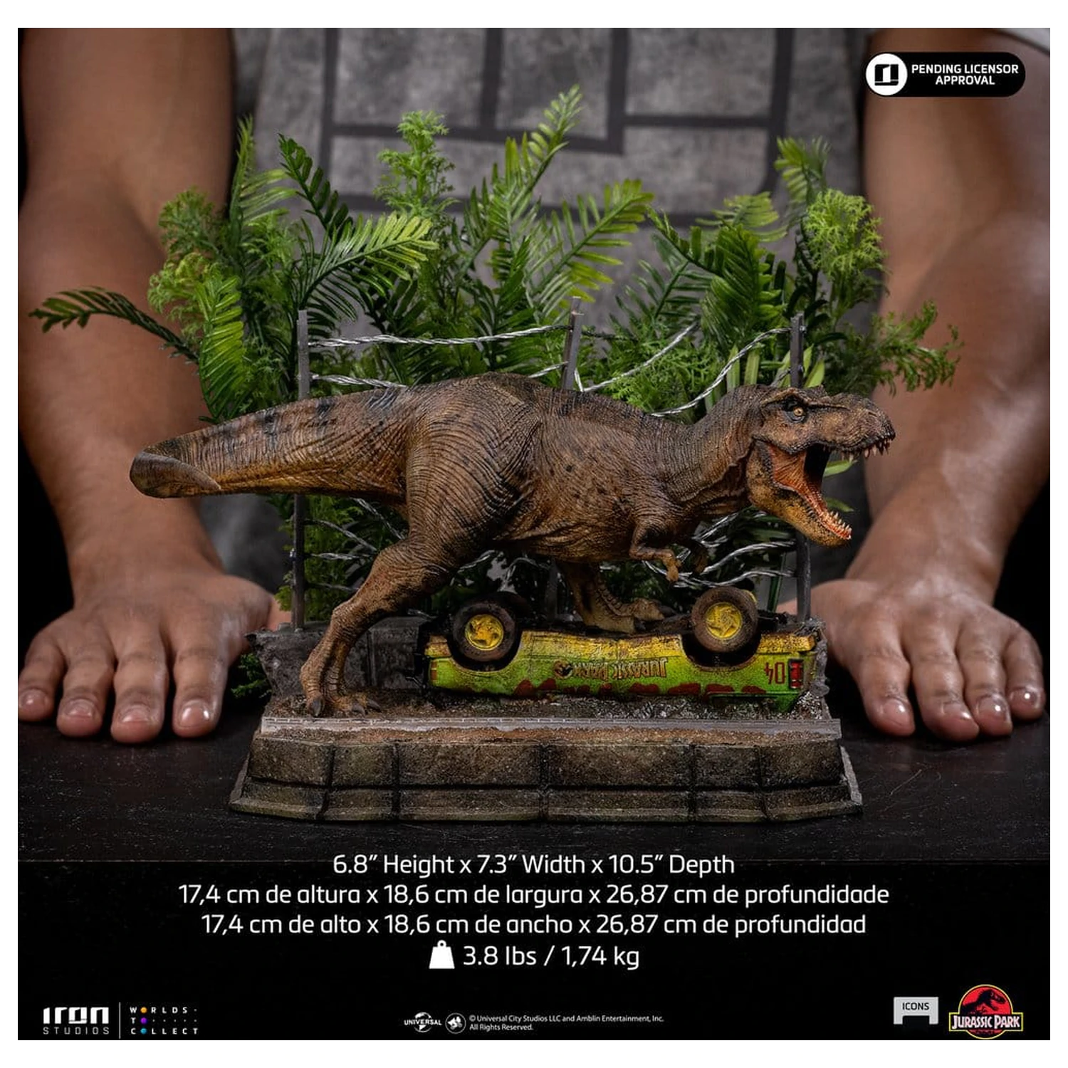Jurassic Park Icons socha T-Rex Breakout Set A 17 cm produktová fotografia