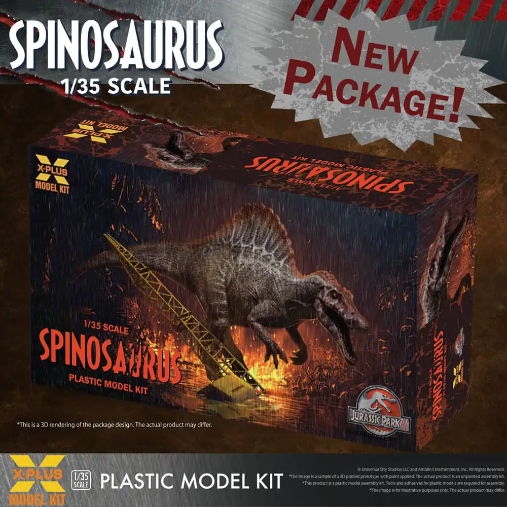 Jurassic Park III Plastic Model Kit 1/35 Spinosaurus 41 cm produktová fotografia
