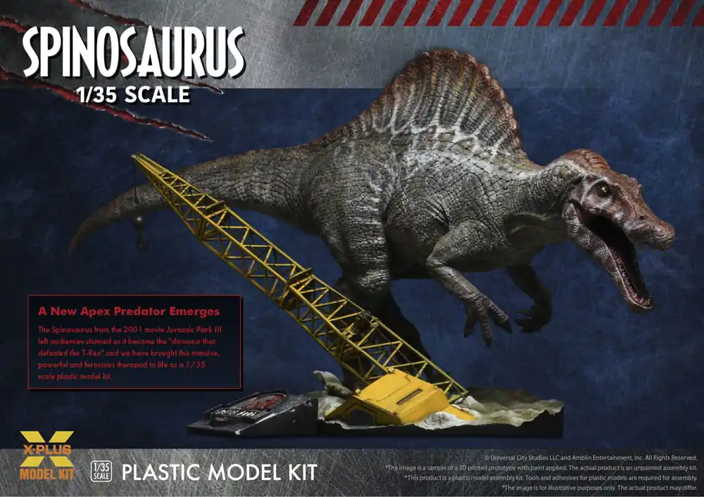 Jurassic Park III Plastic Model Kit 1/35 Spinosaurus 41 cm Plastová modelová stavebnica produktová fotografia