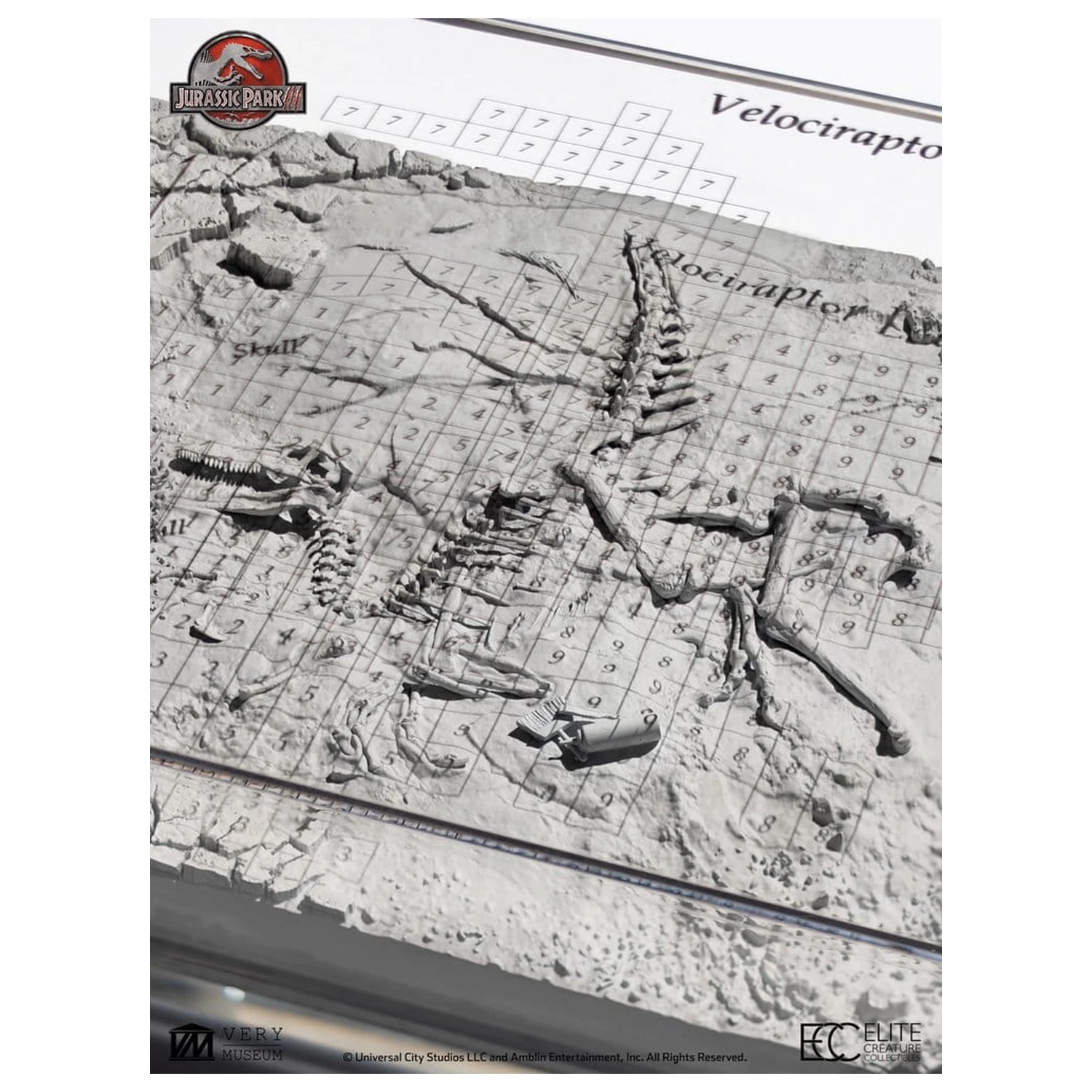 Jurassic Park III Mapa vykopávok Velociraptor 27 cm produktová fotografia