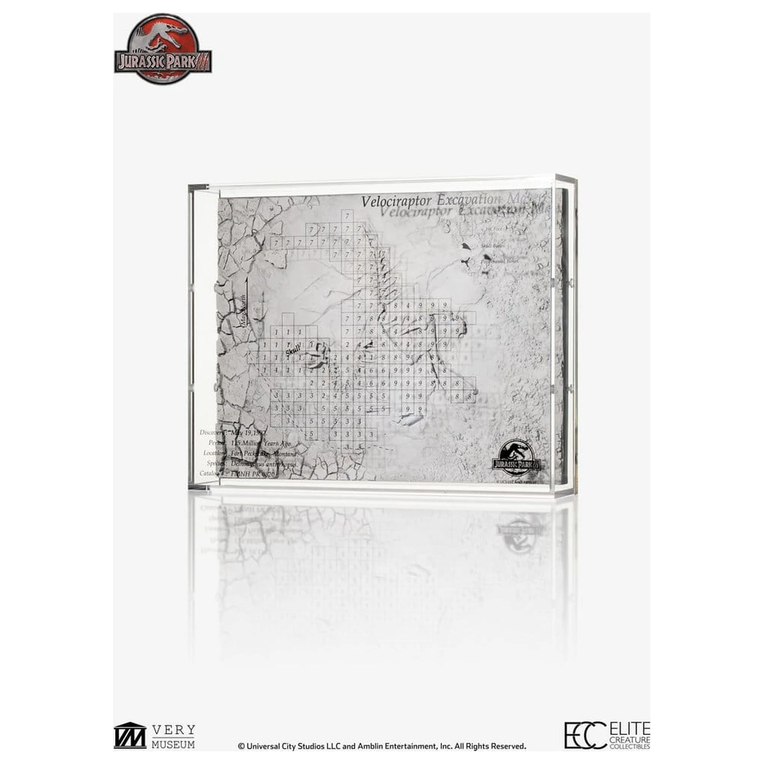 Jurassic Park III Mapa vykopávok Velociraptor 27 cm produktová fotografia