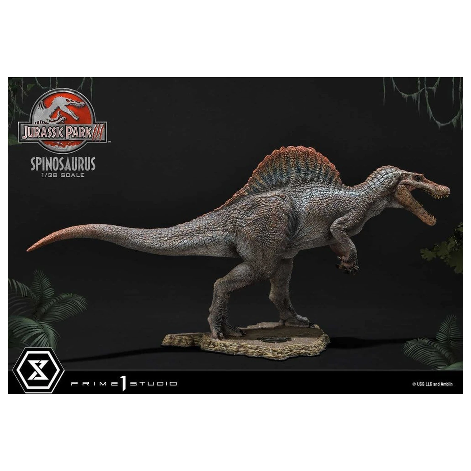 Jurassic Park III (Film) Prime Collectible Figures Socha 1/38 Spinosaurus 24 cm produktová fotografia