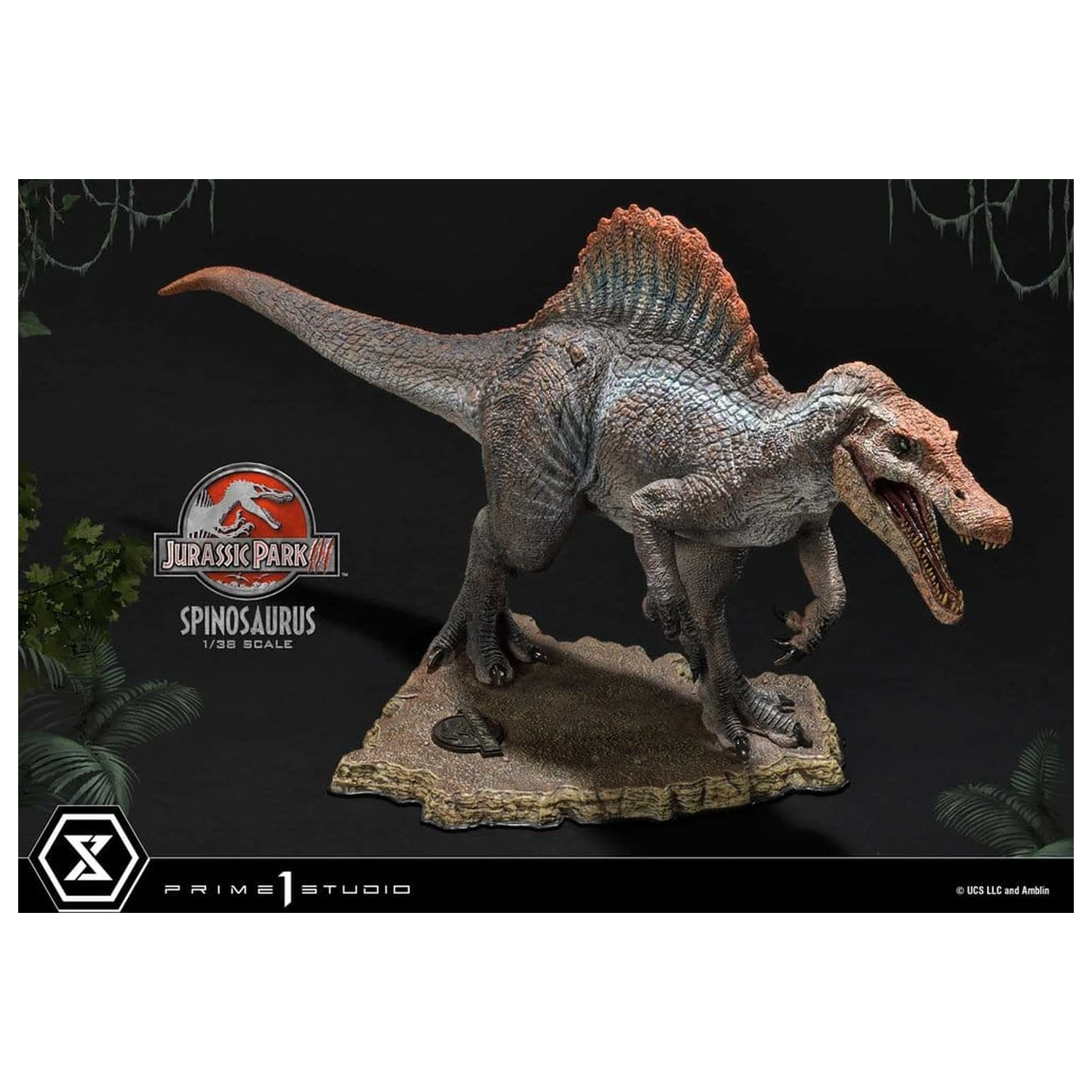 Jurassic Park III (Film) Prime Collectible Figures Socha 1/38 Spinosaurus 24 cm produktová fotografia