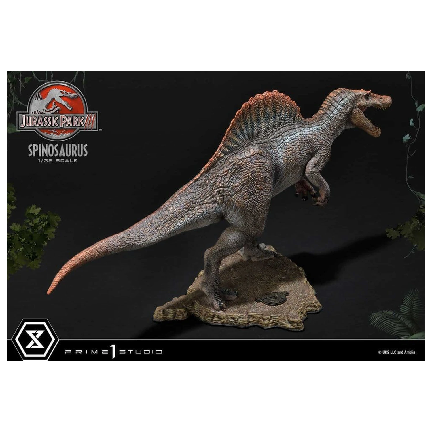 Jurassic Park III (Film) Prime Collectible Figures Socha 1/38 Spinosaurus 24 cm produktová fotografia