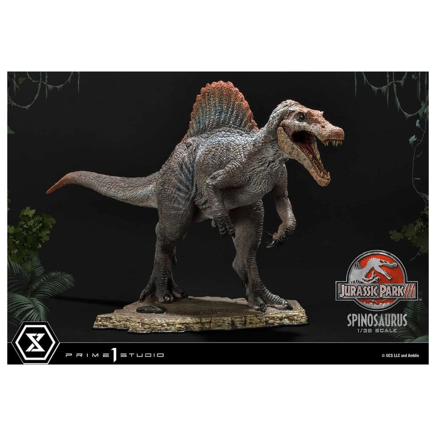 Jurassic Park III (Film) Prime Collectible Figures Socha 1/38 Spinosaurus 24 cm produktová fotografia