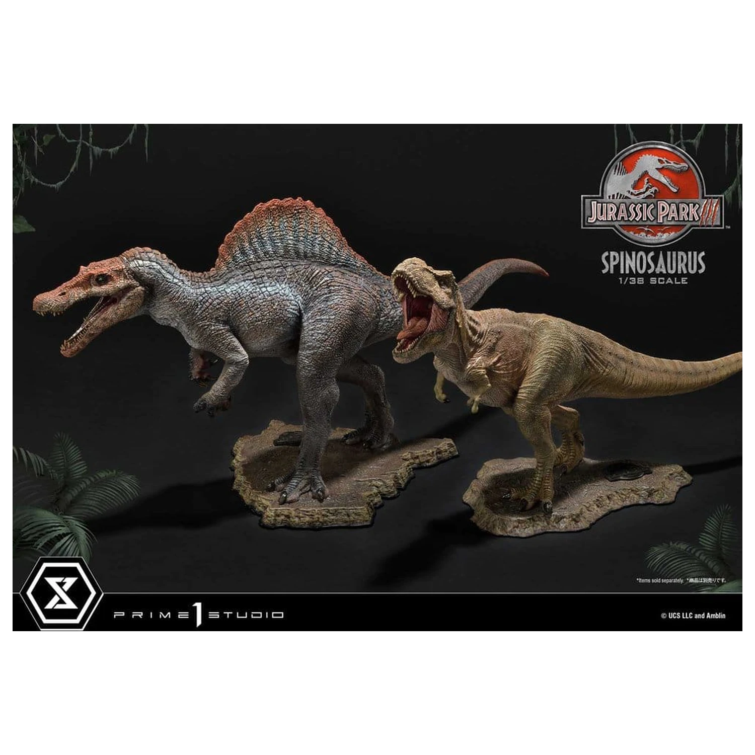 Jurassic Park III (Film) Prime Collectible Figures Socha 1/38 Spinosaurus 24 cm produktová fotografia