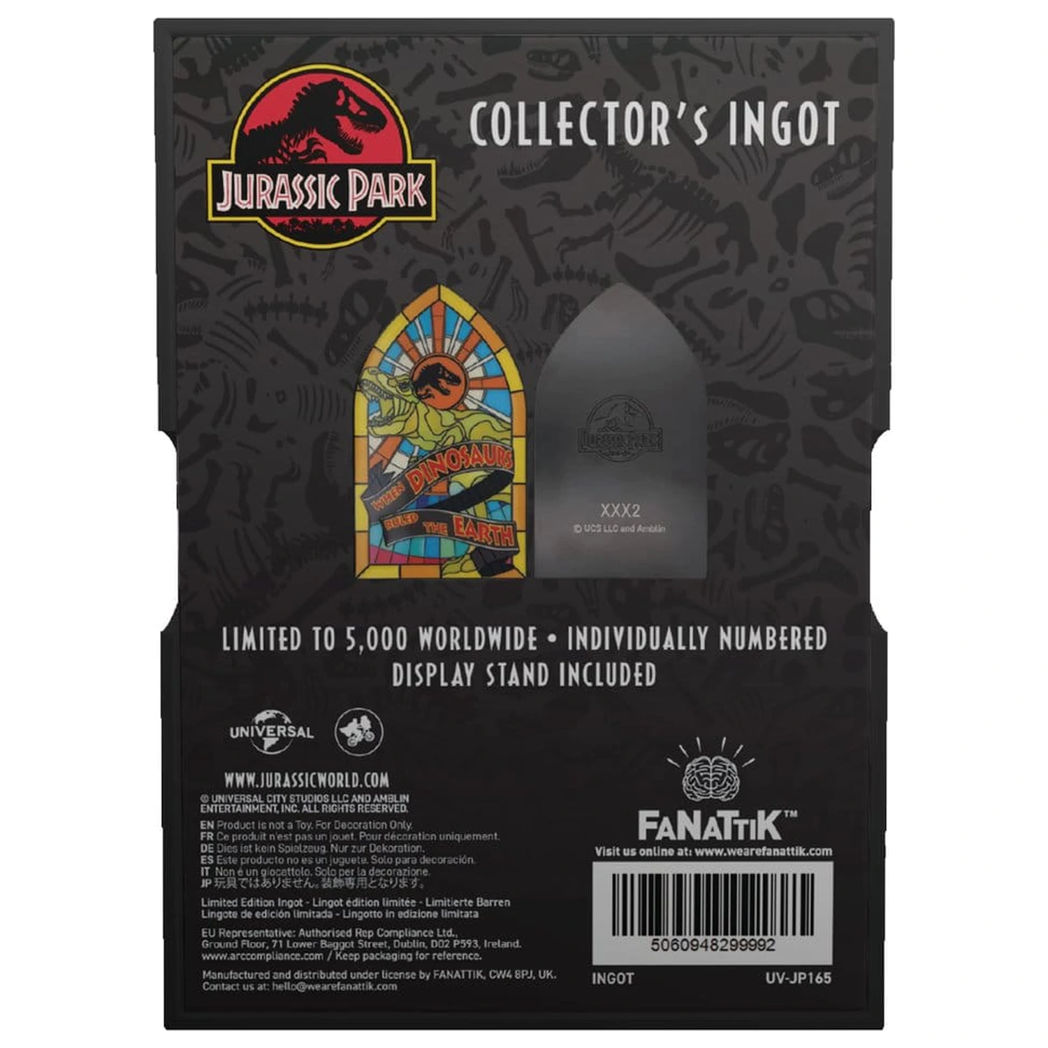 Jurassic Park Ingot Stained Glass Style Kov 11 cm produktová fotografia