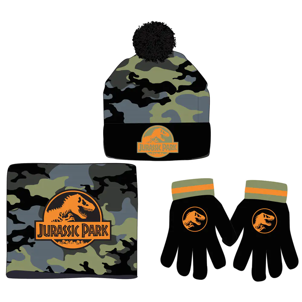 Jurassic Park snood, шапка a rukavice, set termékfotó