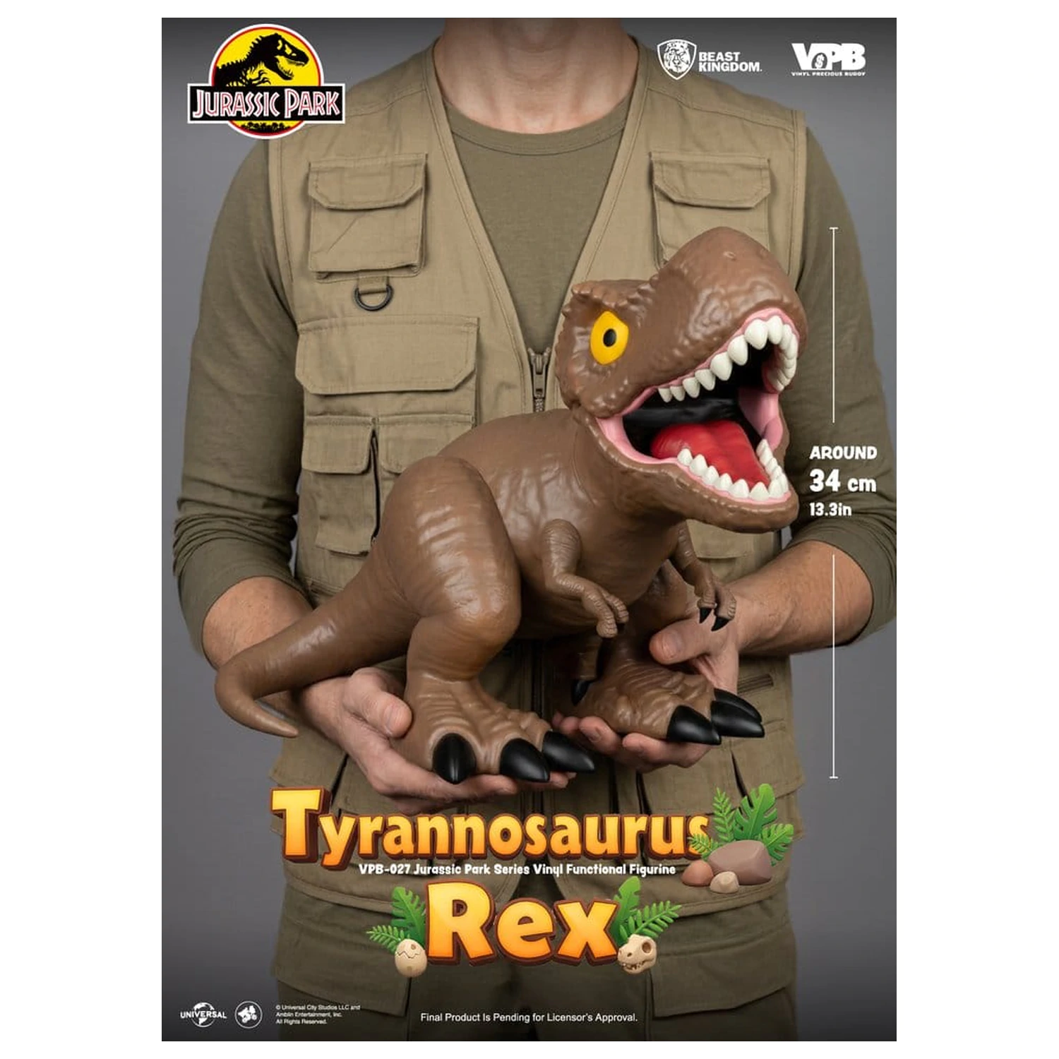 Jurassic Park Vinylová banka Veľká séria Tyrannosaurus Rex 34 cm produktová fotografia