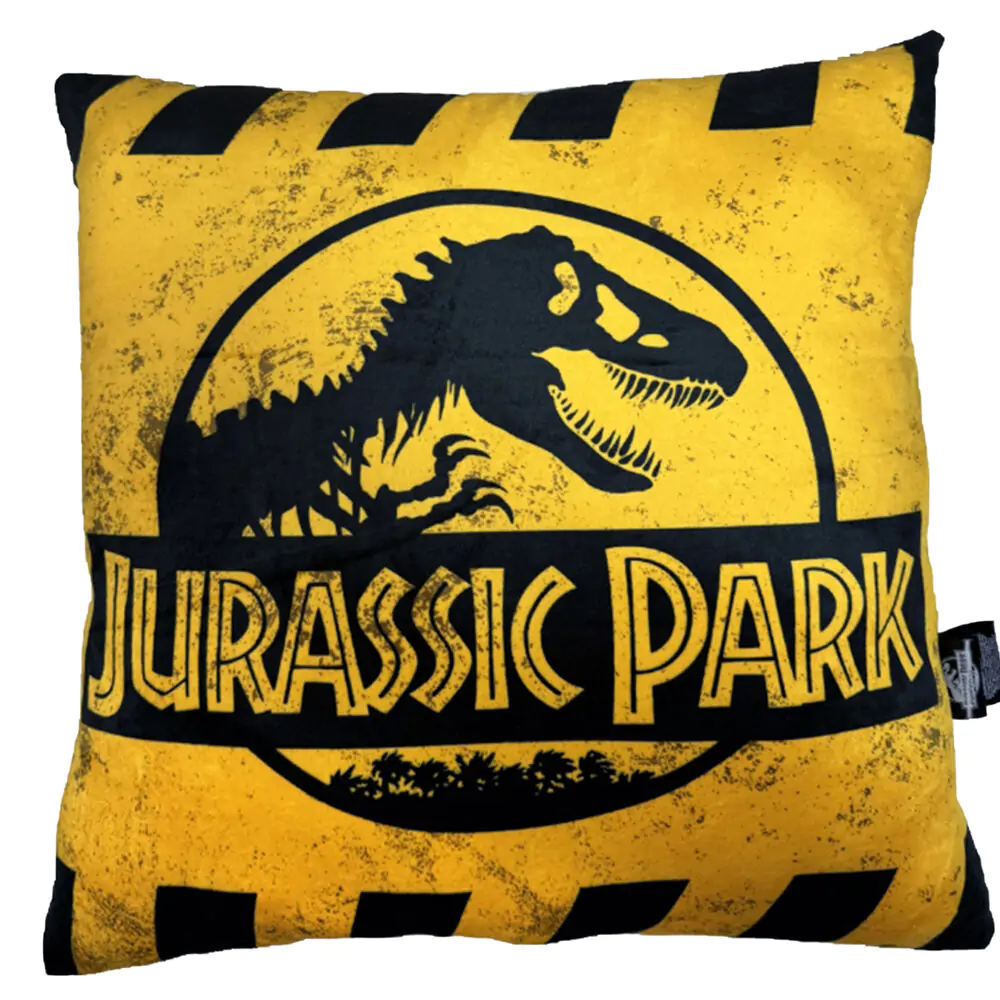 Jurassic Park Vankúš Caution Yellow Logo 40 x 40 cm termékfotó