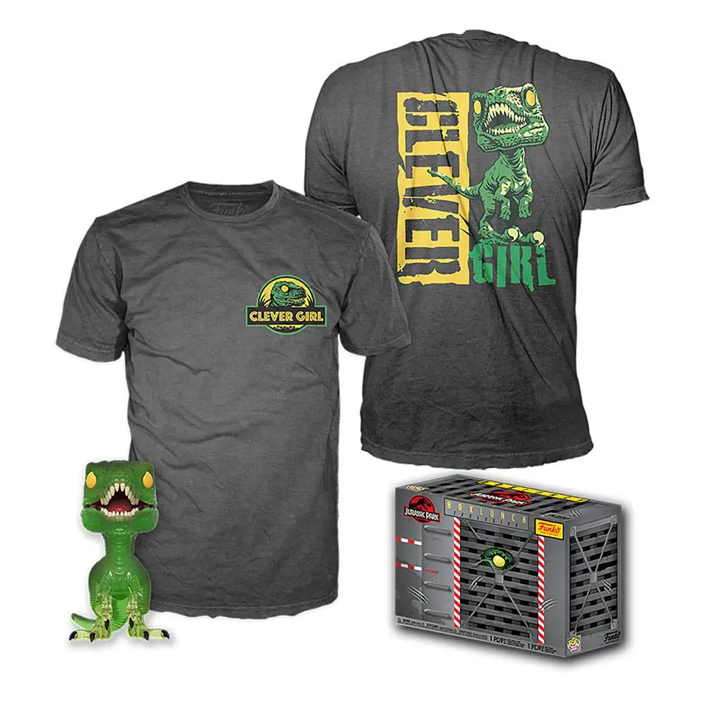 Jurassic Park POP! & Tee Box Clever Raptor figúrka a tričkom termékfotó