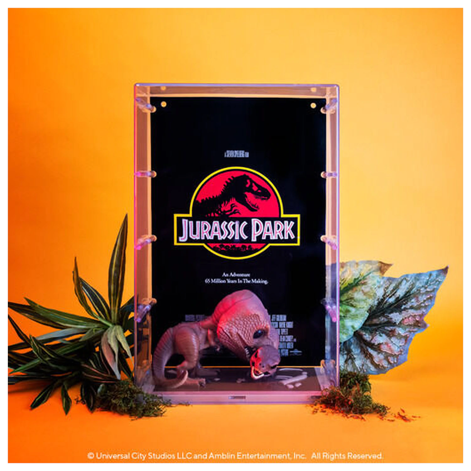 Jurassic Park POP! Filmový plagát a figúrka Tyrannosaurus Rex & Velociraptor 9 cm produktová fotografia