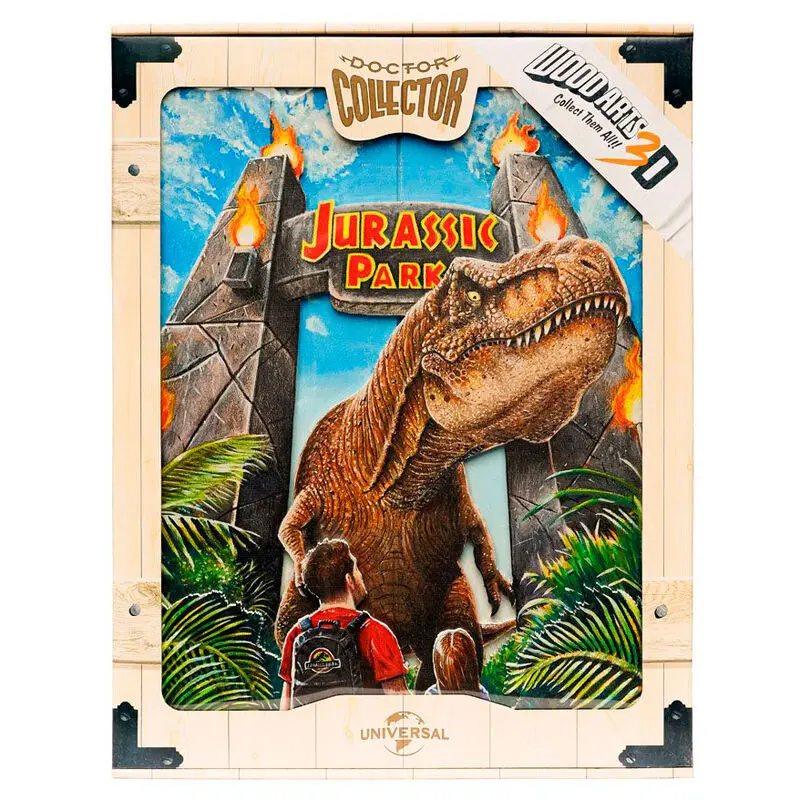 Jurassic Park WoodArts 3D drevená nástenná dekorácia Rex Attack 30 x 40 cm produktová fotografia
