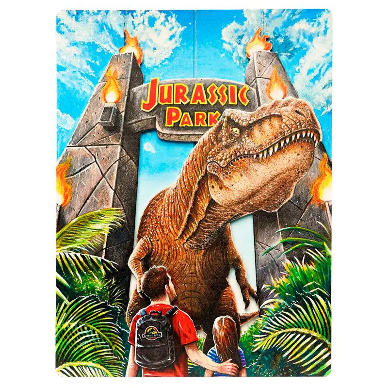 Jurassic Park WoodArts 3D drevená nástenná dekorácia Rex Attack 30 x 40 cm produktová fotografia