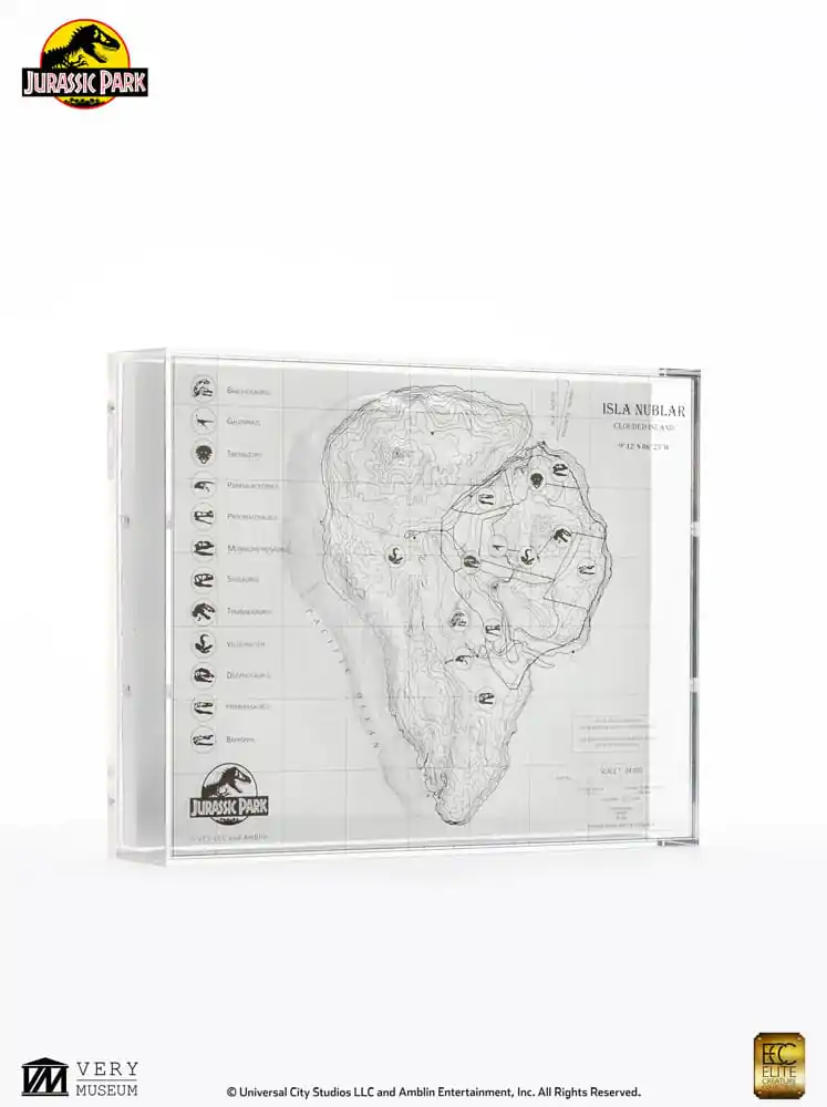 Jurassic Park Topografická Mapa Isla Nublar produktová fotografia
