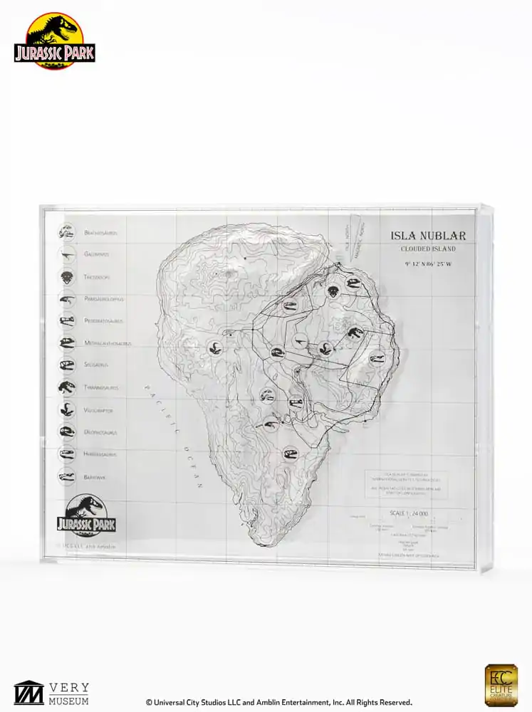 Jurassic Park Topografická Mapa Isla Nublar produktová fotografia