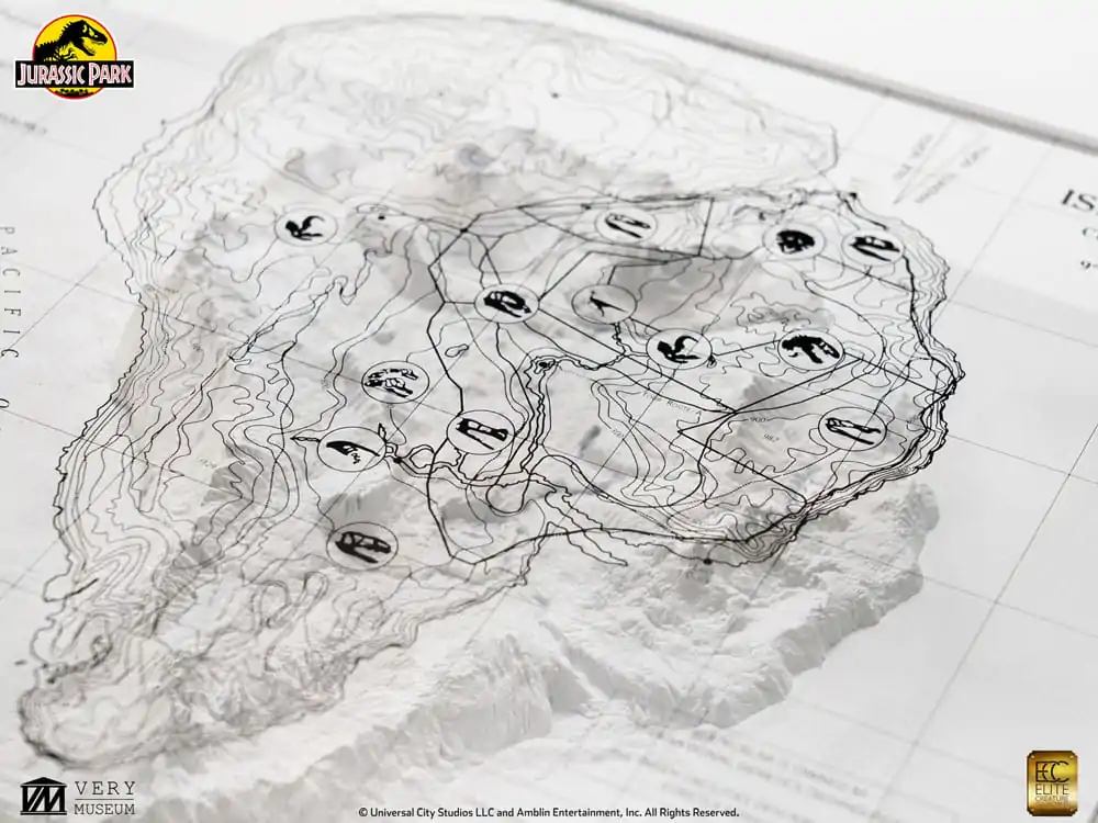 Jurassic Park Topografická Mapa Isla Nublar produktová fotografia