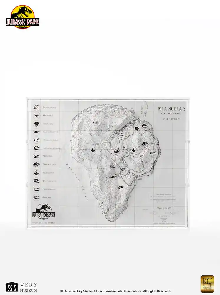 Jurassic Park Topografická Mapa Isla Nublar produktová fotografia